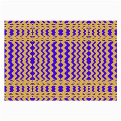 Purple Yellow Wavey Lines Large Glasses Cloth by BrightVibesDesign