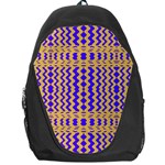 Purple Yellow Wavey Lines Backpack Bag Front