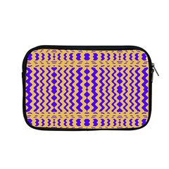 Purple Yellow Wavey Lines Apple Macbook Pro 13  Zipper Case by BrightVibesDesign