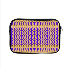 Purple Yellow Wavey Lines Apple Macbook Pro 15  Zipper Case by BrightVibesDesign