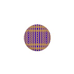 Purple Yellow Wavey Lines 1  Mini Buttons by BrightVibesDesign