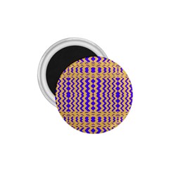 Purple Yellow Wavey Lines 1 75  Magnets by BrightVibesDesign