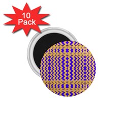 Purple Yellow Wavey Lines 1 75  Magnets (10 Pack)  by BrightVibesDesign