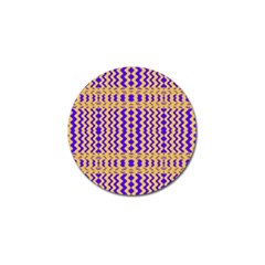 Purple Yellow Wavey Lines Golf Ball Marker by BrightVibesDesign