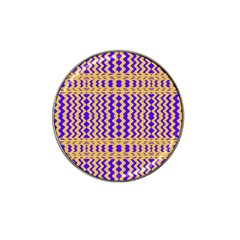 Purple Yellow Wavey Lines Hat Clip Ball Marker (4 Pack) by BrightVibesDesign