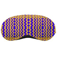 Purple Yellow Wavey Lines Sleeping Masks by BrightVibesDesign