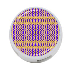 Purple Yellow Wavey Lines 4-port Usb Hub (one Side) by BrightVibesDesign