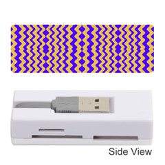 Purple Yellow Wavey Lines Memory Card Reader (stick)  by BrightVibesDesign