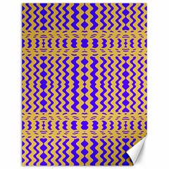 Purple Yellow Wavey Lines Canvas 12  X 16   by BrightVibesDesign