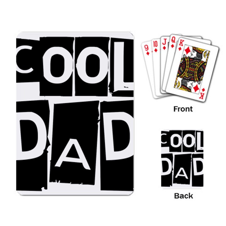 Cool Dad Typography Playing Card