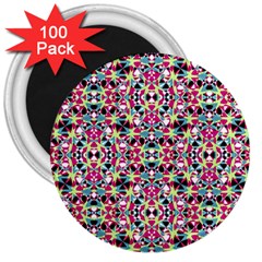 Multicolored Abstract Geometric Pattern 3  Magnets (100 Pack) by dflcprints