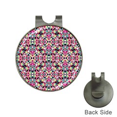 Multicolored Abstract Geometric Pattern Hat Clips With Golf Markers by dflcprints