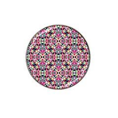 Multicolored Abstract Geometric Pattern Hat Clip Ball Marker by dflcprints