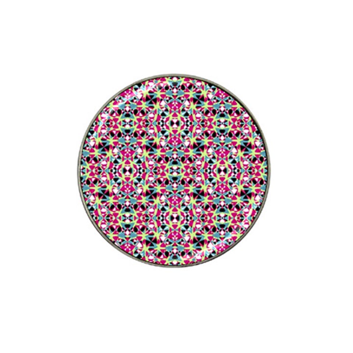 Multicolored Abstract Geometric Pattern Hat Clip Ball Marker