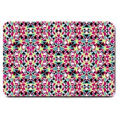 Multicolored Abstract Geometric Pattern Large Doormat  by dflcprints