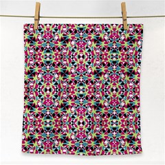 Multicolored Abstract Geometric Pattern Face Towel by dflcprints