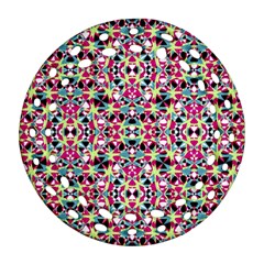 Multicolored Abstract Geometric Pattern Ornament (round Filigree) by dflcprints