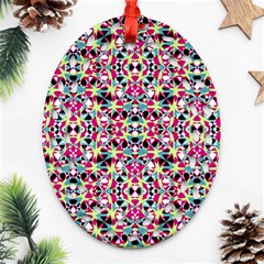 Multicolored Abstract Geometric Pattern Ornament (oval Filigree) by dflcprints