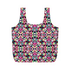 Multicolored Abstract Geometric Pattern Full Print Recycle Bags (m)  by dflcprints