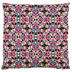 Multicolored Abstract Geometric Pattern Standard Flano Cushion Case (one Side) by dflcprints