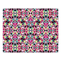 Multicolored Abstract Geometric Pattern Double Sided Flano Blanket (large)  by dflcprints