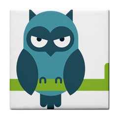 Owl Comic Animal Tile Coasters by Simbadda