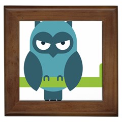 Owl Comic Animal Framed Tiles by Simbadda