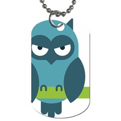 Owl Comic Animal Dog Tag (one Side) by Simbadda