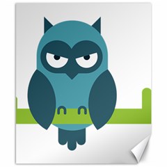 Owl Comic Animal Canvas 8  X 10  by Simbadda