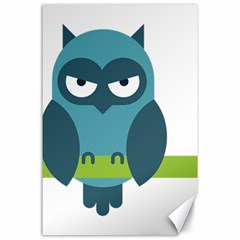 Owl Comic Animal Canvas 24  X 36  by Simbadda