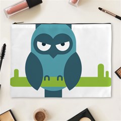 Owl Comic Animal Cosmetic Bag (xl) by Simbadda