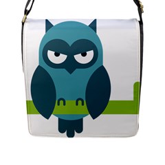 Owl Comic Animal Flap Messenger Bag (l)  by Simbadda