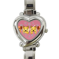 Pet Animal Feline Domestic Animals Heart Italian Charm Watch by Simbadda