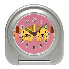 Pet Animal Feline Domestic Animals Travel Alarm Clocks by Simbadda