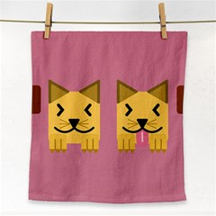 Pet Animal Feline Domestic Animals Face Towel by Simbadda