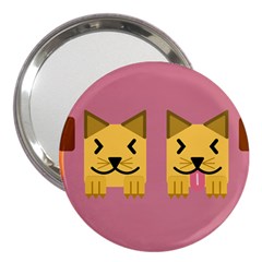 Pet Animal Feline Domestic Animals 3  Handbag Mirrors by Simbadda