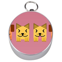 Pet Animal Feline Domestic Animals Silver Compasses by Simbadda