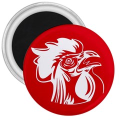 Cock Logo Emblem Symbol France 3  Magnets by Simbadda