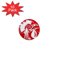 Cock Logo Emblem Symbol France 1  Mini Magnet (10 Pack)  by Simbadda