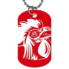 Cock Logo Emblem Symbol France Dog Tag (one Side) by Simbadda