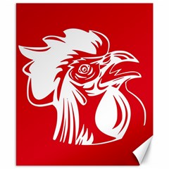 Cock Logo Emblem Symbol France Canvas 8  X 10  by Simbadda