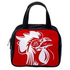 Cock Logo Emblem Symbol France Classic Handbags (one Side) by Simbadda