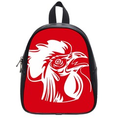 Cock Logo Emblem Symbol France School Bag (small) by Simbadda