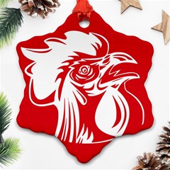 Cock Logo Emblem Symbol France Ornament (snowflake) by Simbadda