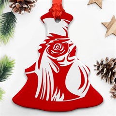 Cock Logo Emblem Symbol France Ornament (christmas Tree)  by Simbadda