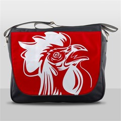 Cock Logo Emblem Symbol France Messenger Bags by Simbadda