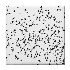 Flock Birds Animals Flying Tile Coasters by Simbadda