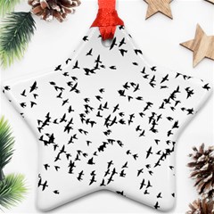 Flock Birds Animals Flying Ornament (star) by Simbadda