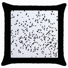 Flock Birds Animals Flying Throw Pillow Case (Black)