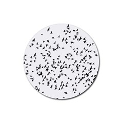 Flock Birds Animals Flying Rubber Coaster (Round) 